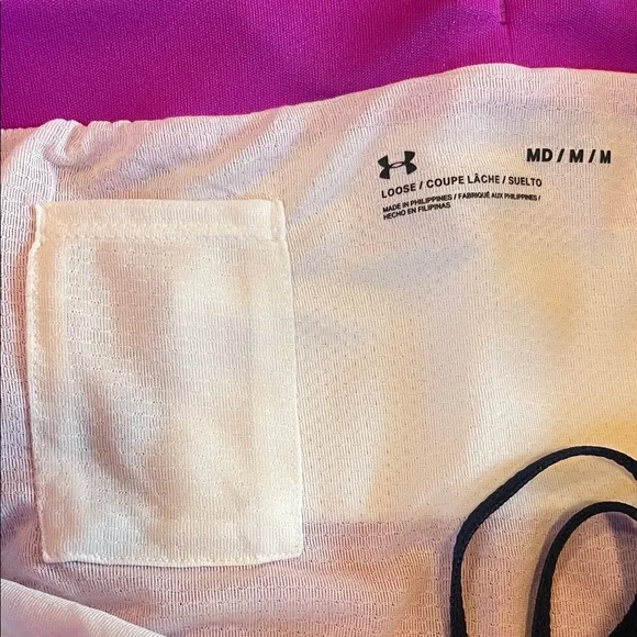 Under Armour Women's Purple Athletic Shorts - Picture 2 of 4